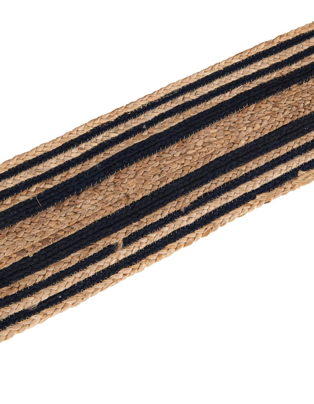 0' 9 x 2' 6 Hand Woven Braided Jute Stair Rug, Natural jute fireplace rug