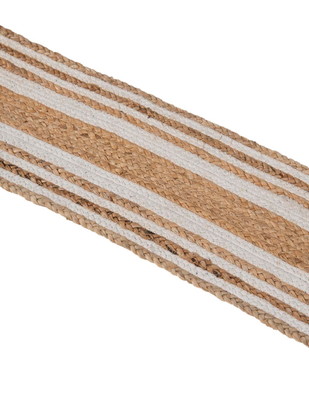 0' 9 x 2' 6 Hand Woven Braided Jute Stair Rug, Natural jute fireplace rug