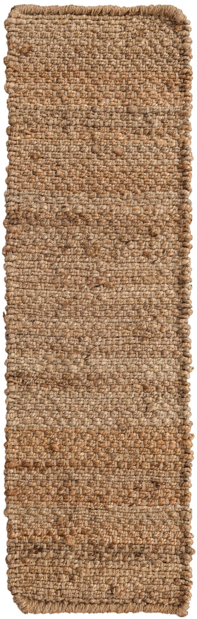 0' 9 x 2' 6 Hand Woven Chunky Jute Stair Rug