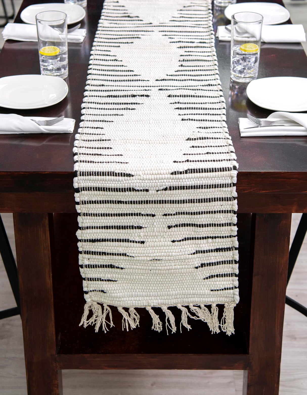 Hand Woven Chindi Cotton Table Runner