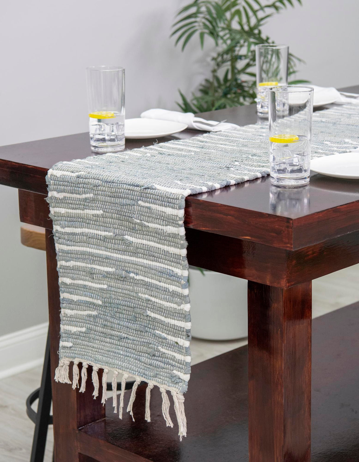 Hand Woven Chindi Cotton Table Runner