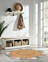 Elegant & Eco-Friendly Round Jute Rug – Natural Style for Any Space