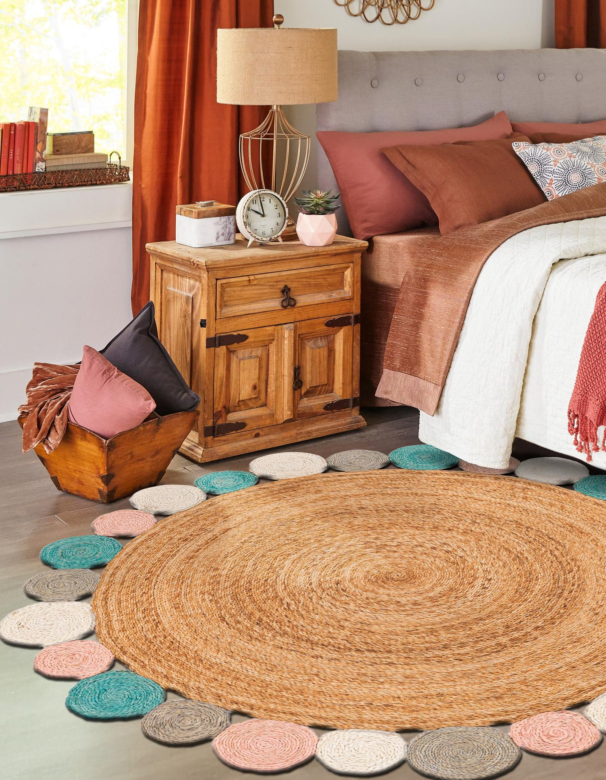 Elegant & Eco-Friendly Round Jute Rug – Natural Style for Any Space