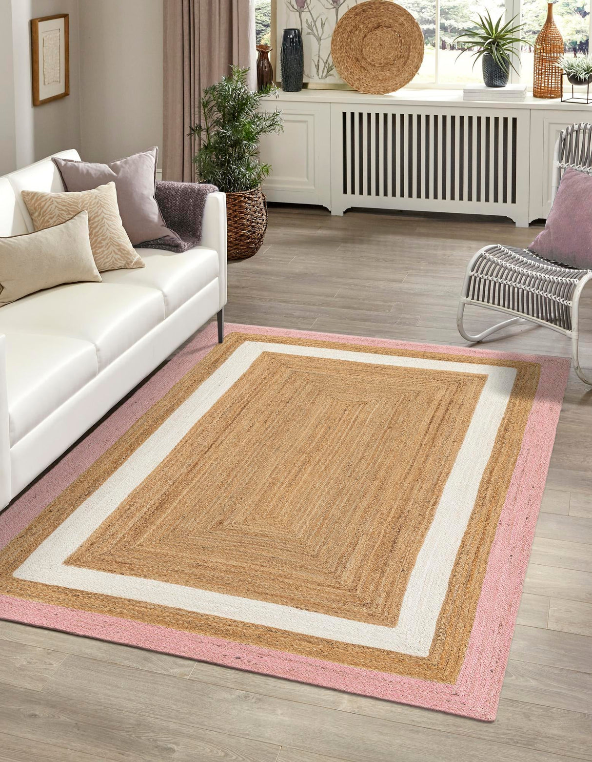 Hand-Braided Natural Jute Rug – Eco-Friendly & Durable Accent Piece