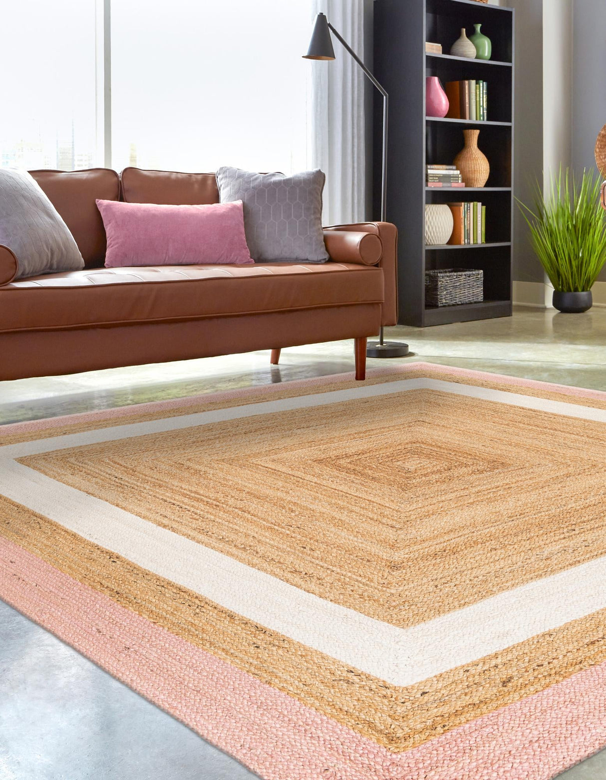 Hand-Braided Natural Jute Rug – Eco-Friendly & Durable Accent Piece