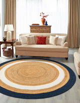 Hand-Braided Natural Jute Rug – Eco-Friendly & Durable Accent Piece