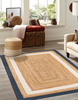 Hand-Braided Natural Jute Rug – Eco-Friendly & Durable Accent Piece