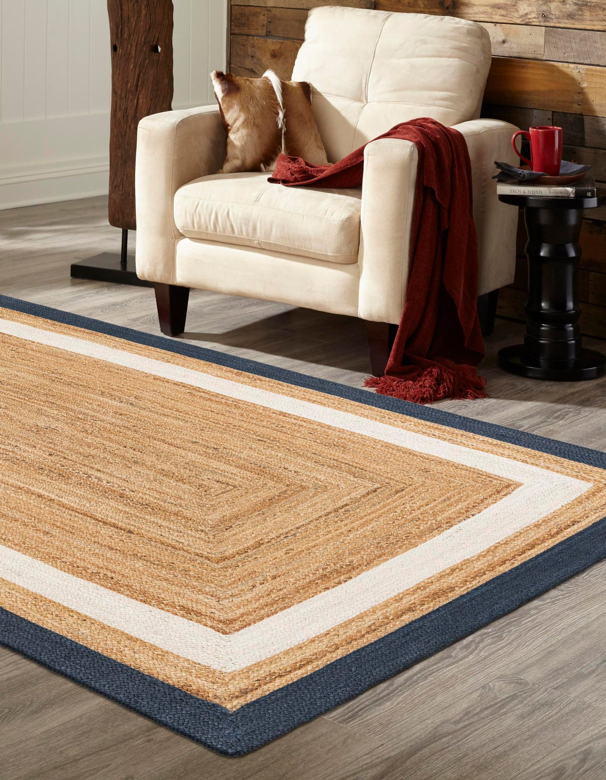 Hand-Braided Natural Jute Rug – Eco-Friendly & Durable Accent Piece