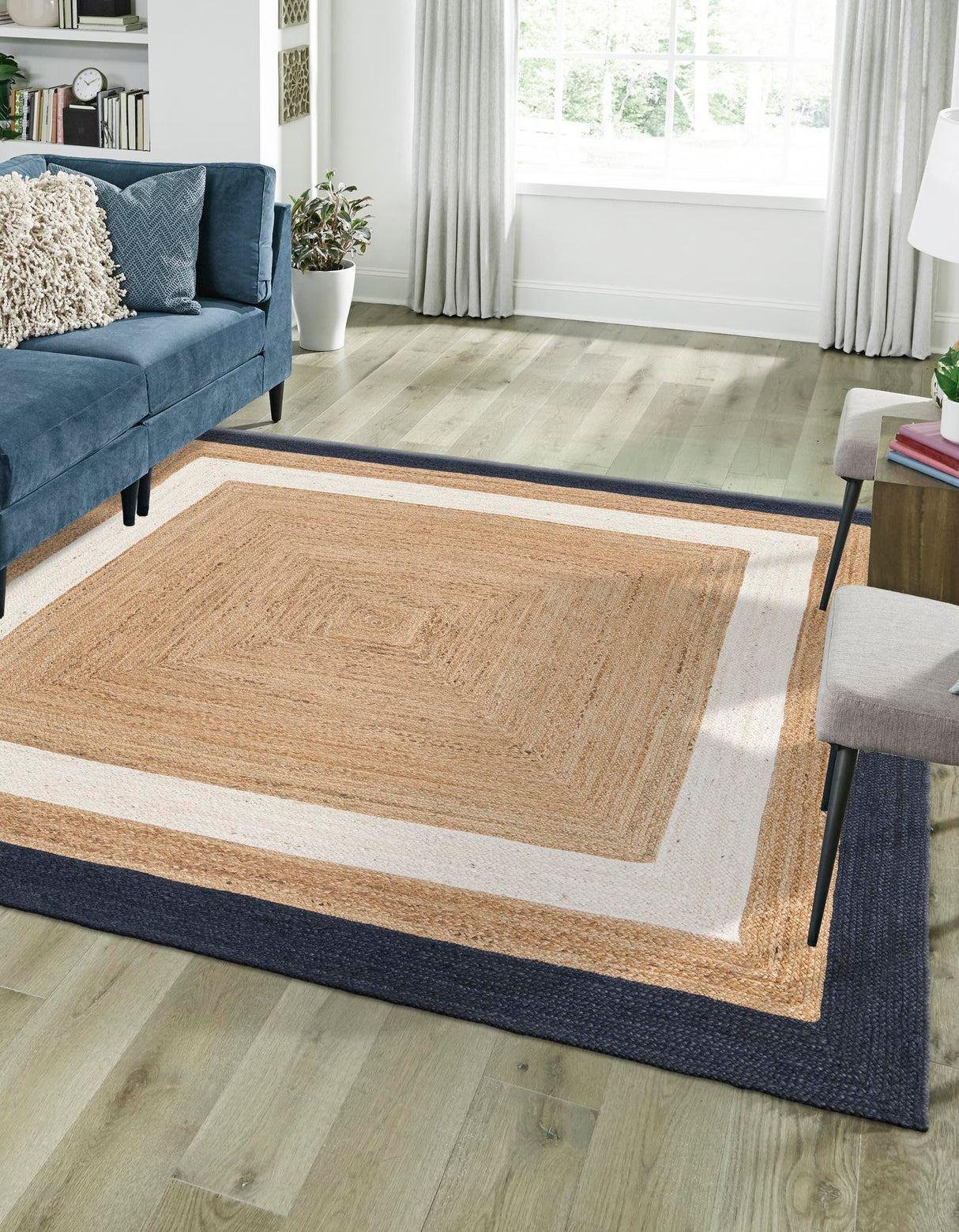 Hand-Braided Natural Jute Rug – Eco-Friendly & Durable Accent Piece