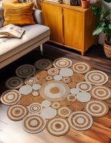 Elegant & Eco-Friendly Round Jute Rug – Natural Style for Any Space