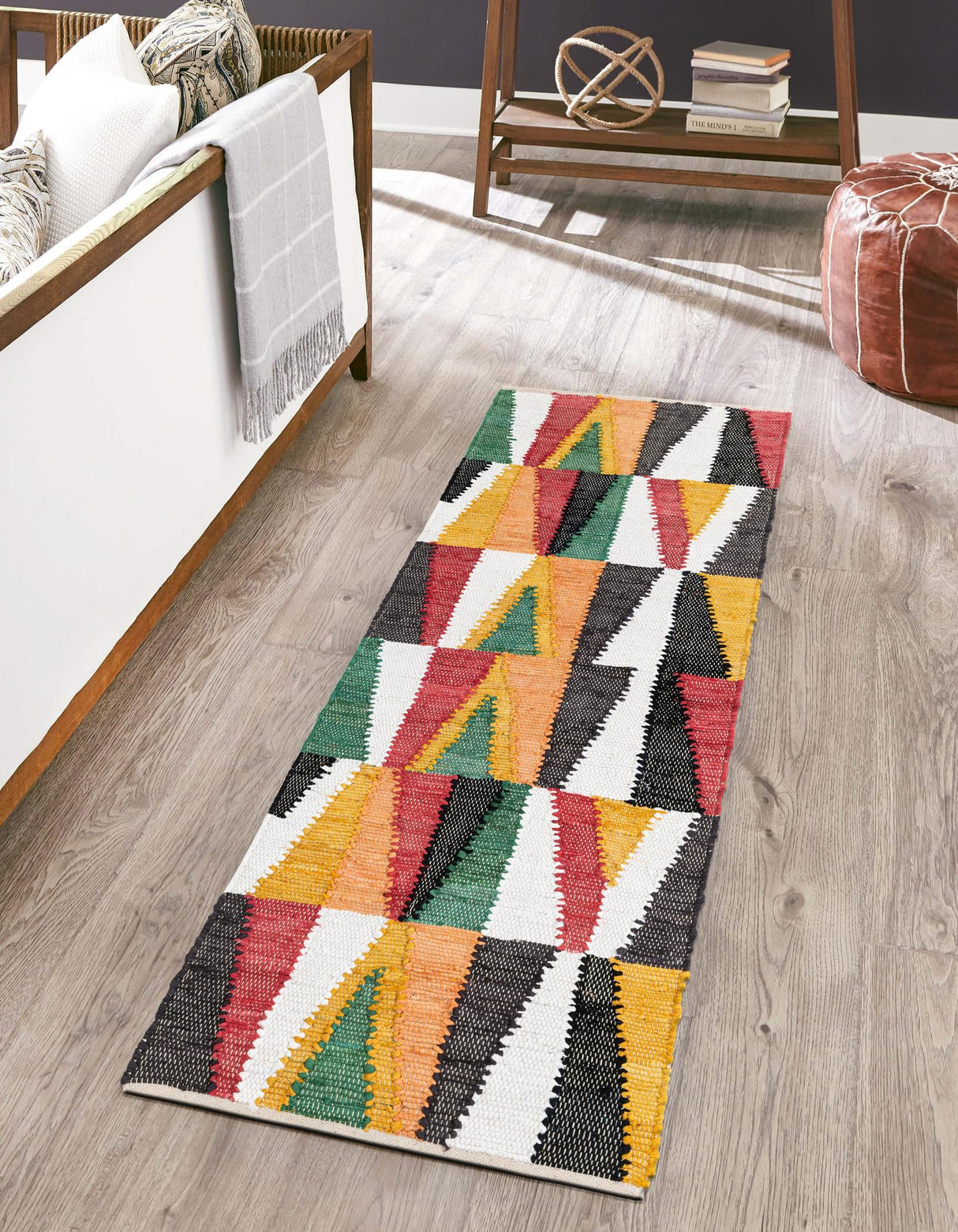 Cotton Rugs for Living Room, Hand Braided Chindi Cotton Rug