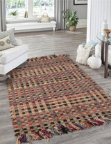 Hand Woven Chunky Jute Rug, Chunky Rug for Living Room