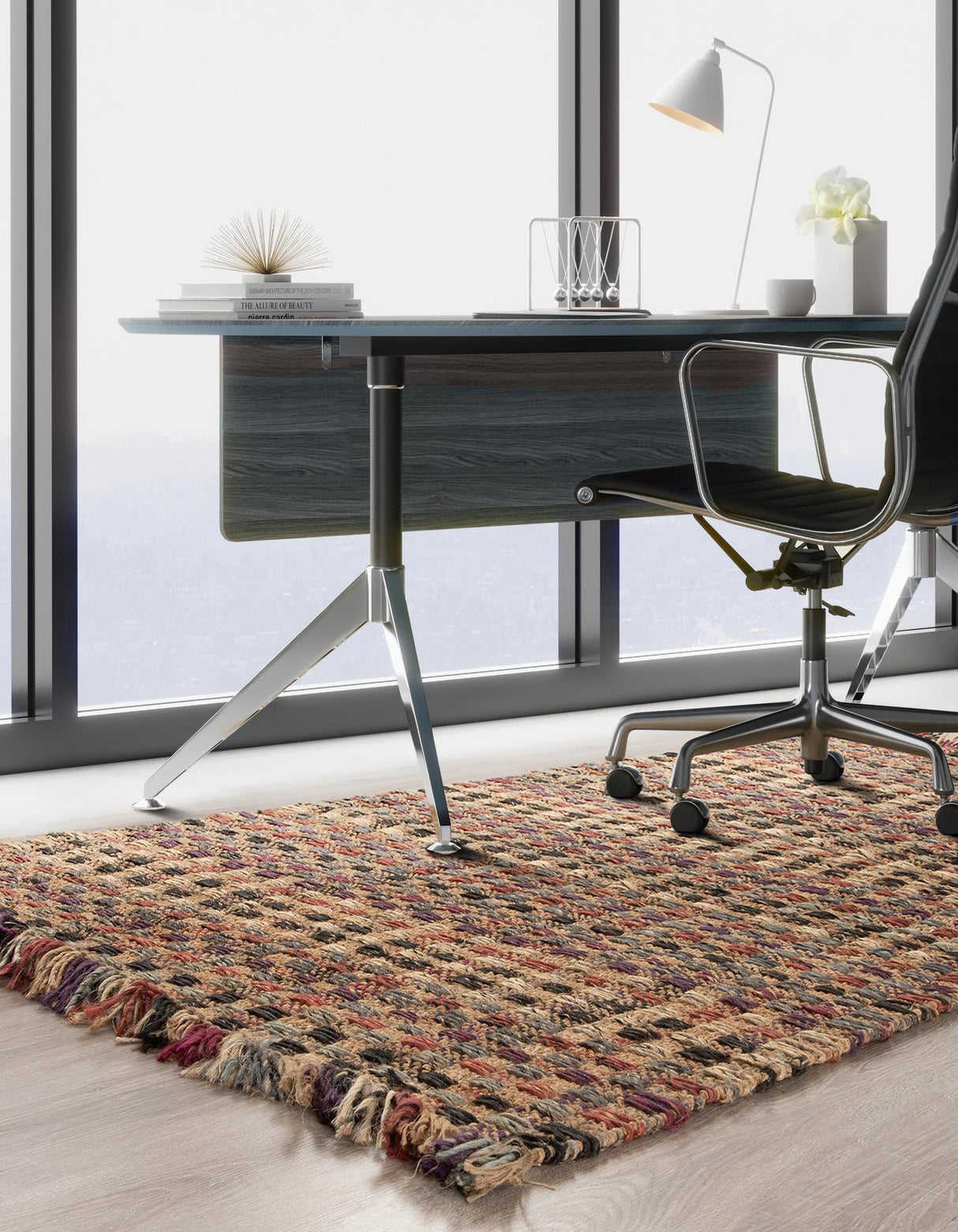 Hand Woven Chunky Jute Rug, Chunky Rug for Living Room