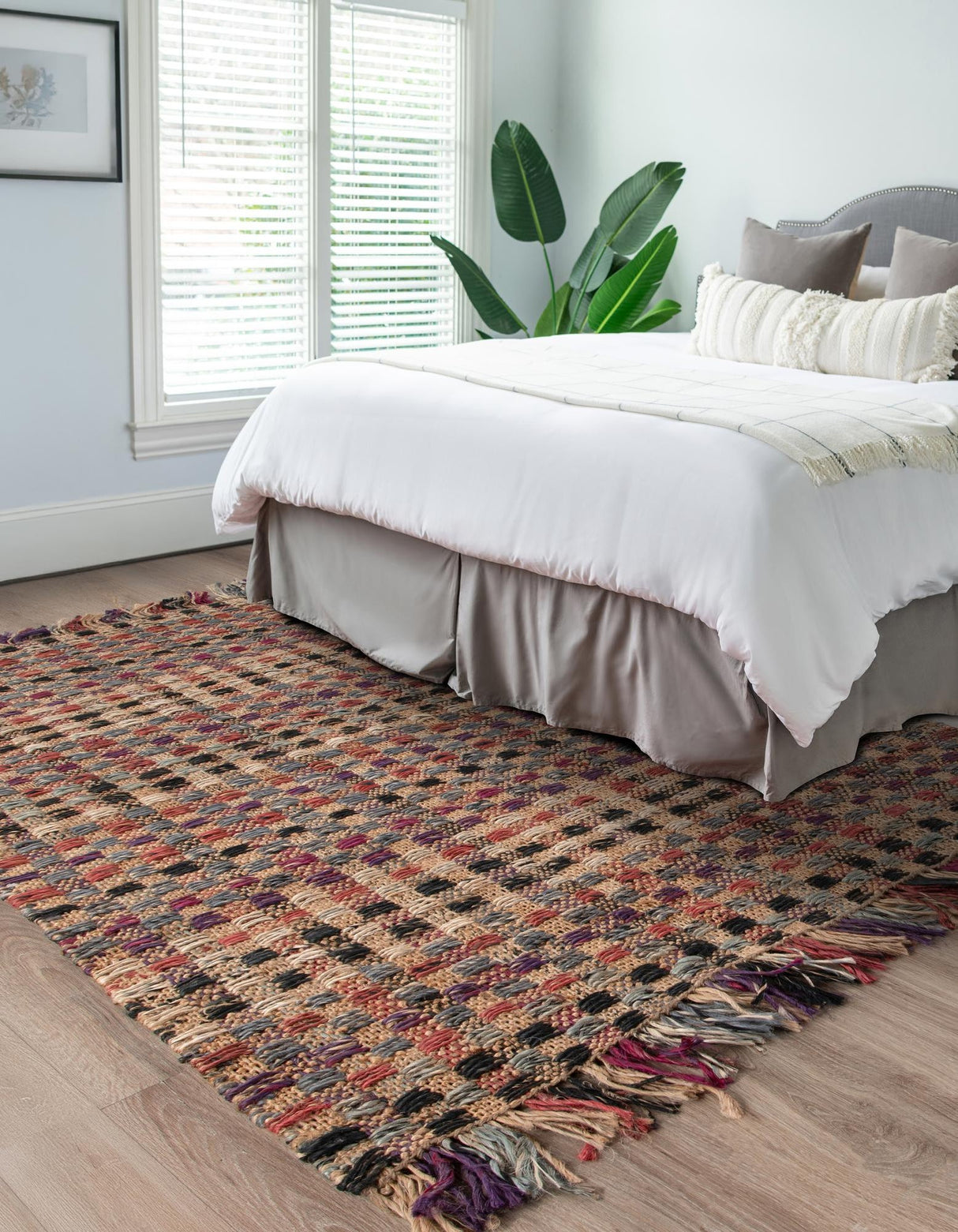 Hand Woven Chunky Jute Rug, Chunky Rug for Living Room