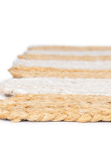 Natural and Ivory Hand Scallop Braided Jute Rug