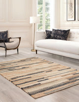 Beige Hand Woven Kala Handwoven Jute Rug