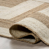 Natural Florentina Geometric Links Jute Area Rug