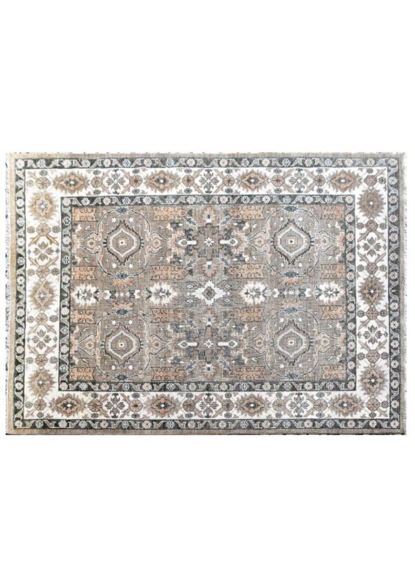 Living Room Luxury Floral Rug Hand Knotted Oushak Area Rug, Luxury Oushak Carpets