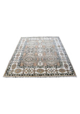 Living Room Luxury Floral Rug Hand Knotted Oushak Area Rug, Luxury Oushak Carpets