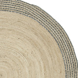 Braided Area Rug, Handwoven Cotton Jute Rug