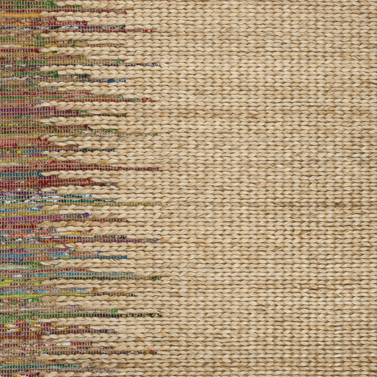 Beautiful Multicolor Jute Chindi Cotton Rug