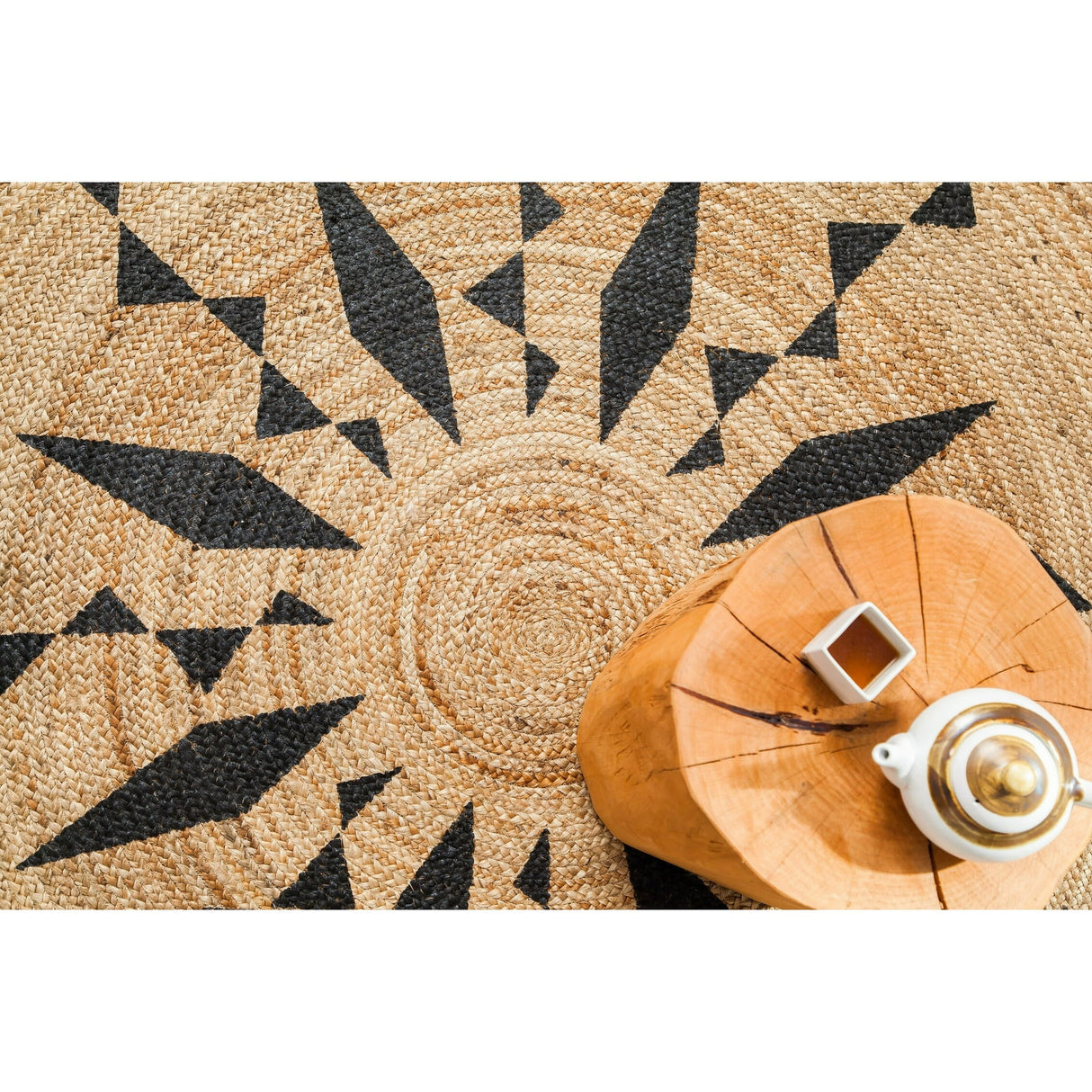 Handmade Natural Jute Braided Round Rug