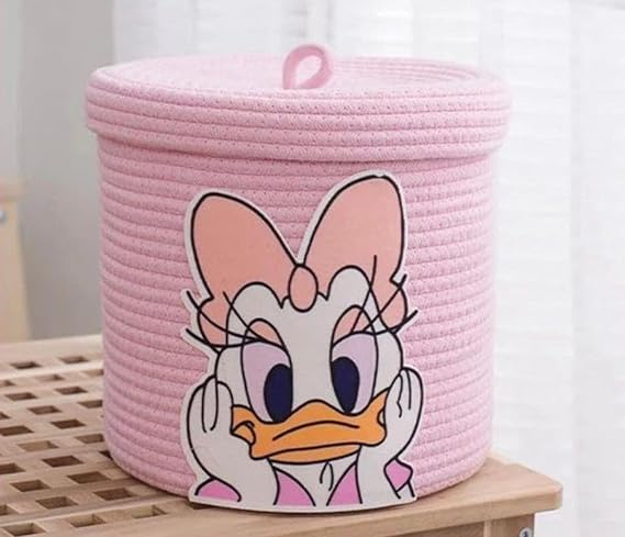 Basket for Baby Diaper, Stuffed Animal Storage Bin Rope Basket for Kids Toy,Daisyy