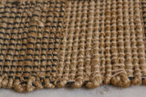 Hand Made Hemp Dhurrie Rugs,Traditional Beige Footboard entryway Rug