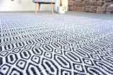 Cotton Rugs For Living Room Zig Zag Pattern Cotton Handmade Reversible White Border Rug