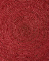 Tapis en jute rouge bohème tressé à la main en jute naturel 