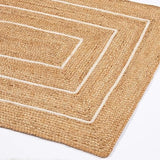 Jute Rug Handwoven Natural Braided Carpets for Bedroom Living Room Dining Room