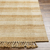 Natural Fiber Hemp Rug, Handwoven Hemp Jute