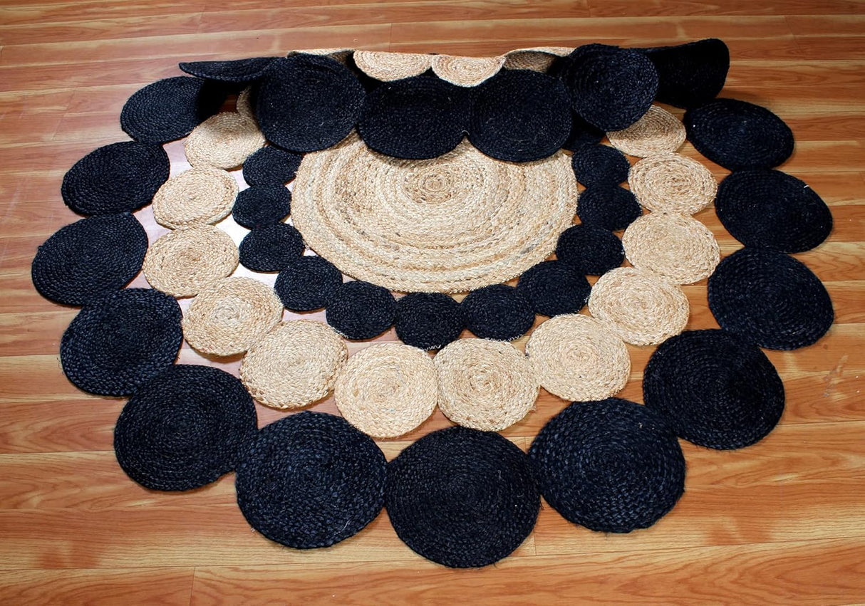 Handmade Round Jute Rug, Natural Jute Area Rug