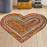 Handcrafted Circle Area Rug - Flatweave Rug Indoor Outdoor Use Carpet