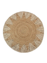 Braided Carpet Rugs|Round Traditional Design Jute Door mat|Mat for Bedroom,Living Room,Dining Room