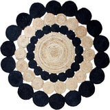 Handmade Round Jute Rug, Natural Jute Area Rug