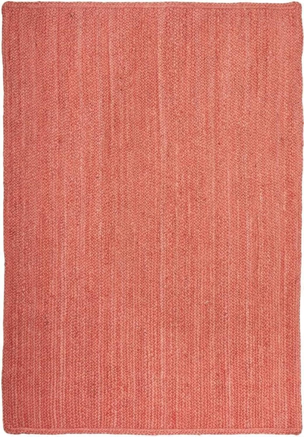 Tapis en jute rouge bohème tressé à la main en jute naturel 