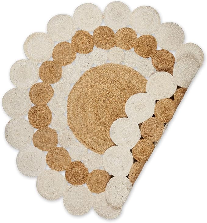 Handmade Round Jute Rug, Natural Jute Area Rug