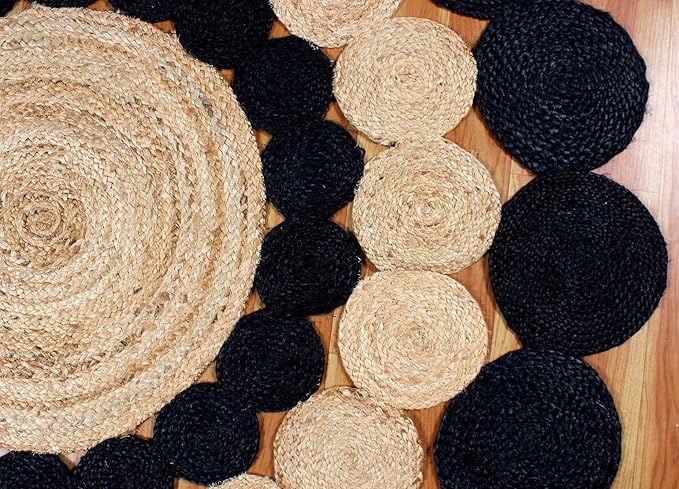 Handmade Round Jute Rug, Natural Jute Area Rug