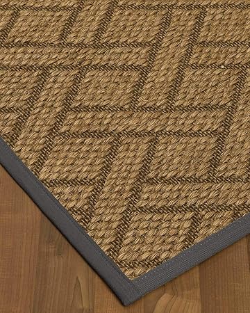 Natural Area Rugs 100% Natural Fiber Handmade Shanghai, Brown/Multi Sisal Rug