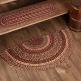 Natural fiber hearth rug, Braided jute hearth rug