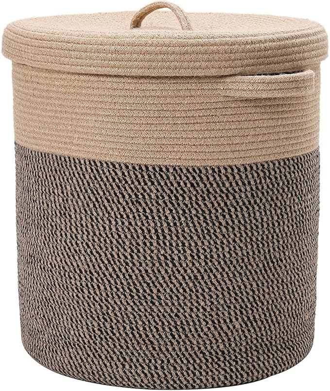 Cotton Rope Storage Baskets, Laundry Hamper, Cloth Bin, for Clothes Towels Blankets