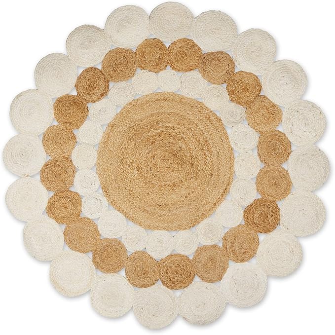 Handmade Round Jute Rug, Natural Jute Area Rug