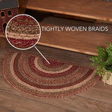 Natural fiber hearth rug, Braided jute hearth rug