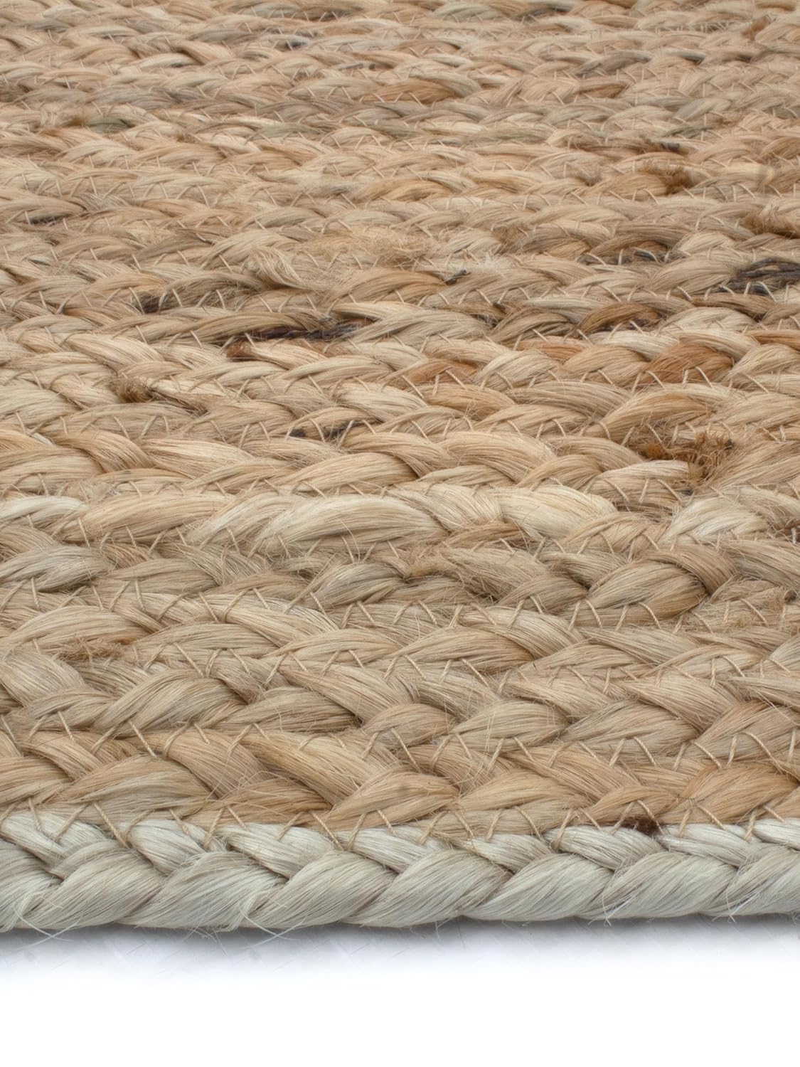 Hand Woven Braided Carpet Rugs Round Traditional Design