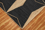 Black Beige Jute Area Rug Hand Woven Flatweave Rugs for all Bedrooms