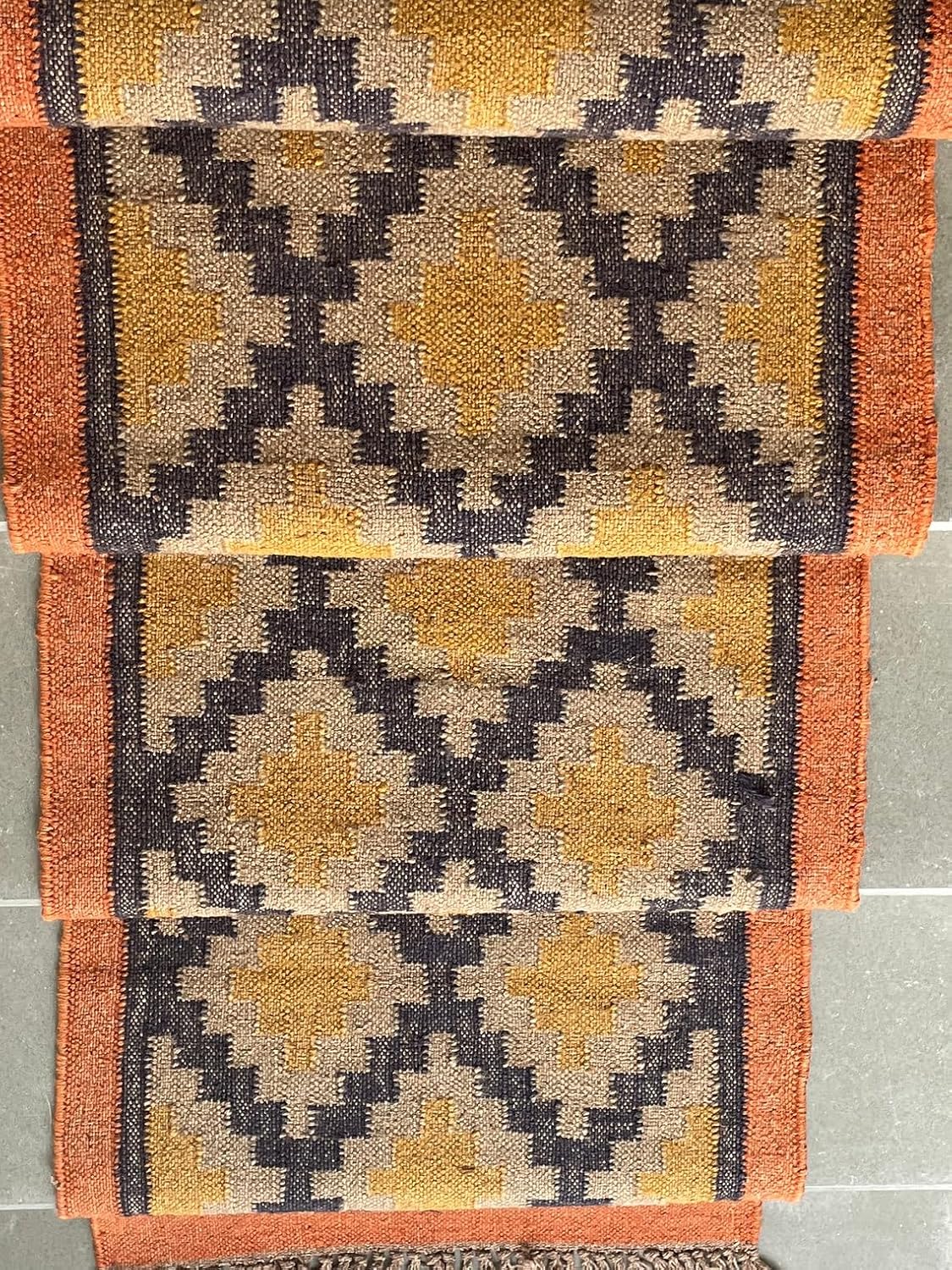 Multi Color Carpet Runners For Stairs, Handmade Kilim Stair Runner Rug