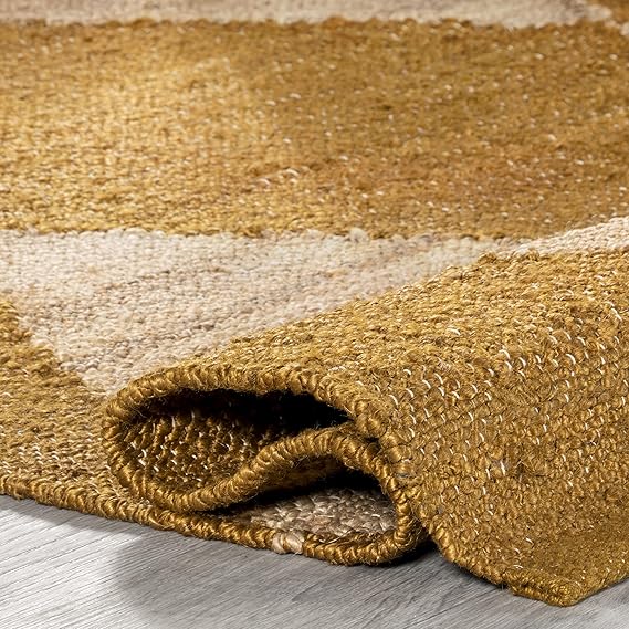 Diamond Jute Area Rug, Neutral Rug Living Room Rug Entryway Hallway Kitchen