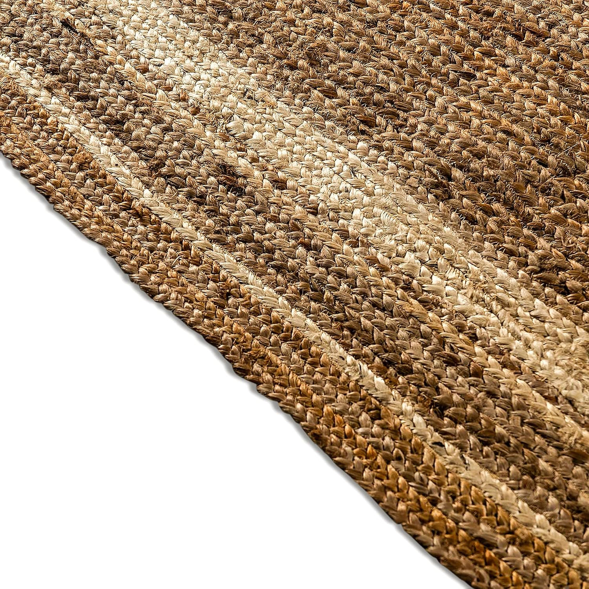 Jute Rug Handwoven Natural Braided Carpets for Bedroom Living Room Dining Room