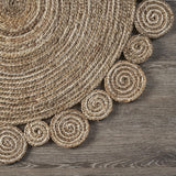 Bleached and Natural Spiral Boutique Jute Rug